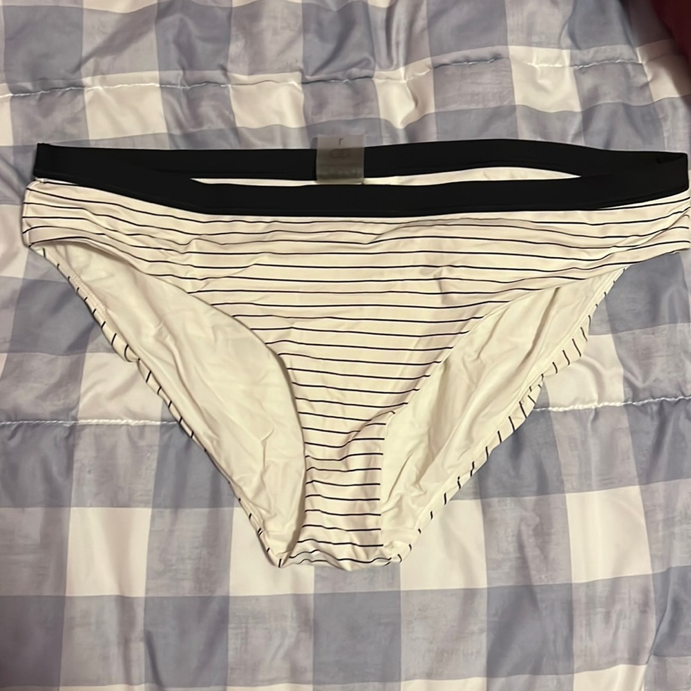 Calia Black & White Striped Bikini Bottoms!